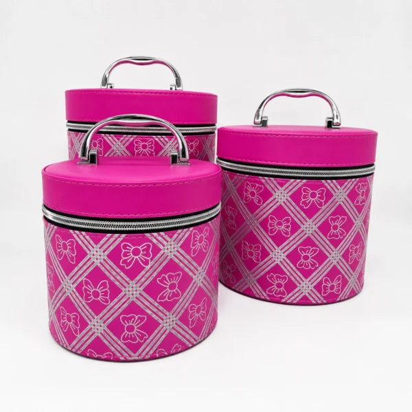 Valija Maquillaje Redondo Moño 3Pcs.