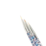Set Pinceles Liner para Nail Art Mango Gliter 3 Pzas.
