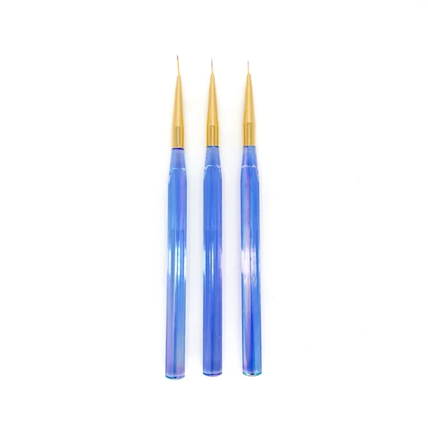 Set Pinceles Liner para Nail Art Mango Tornasol 3 Pzas.