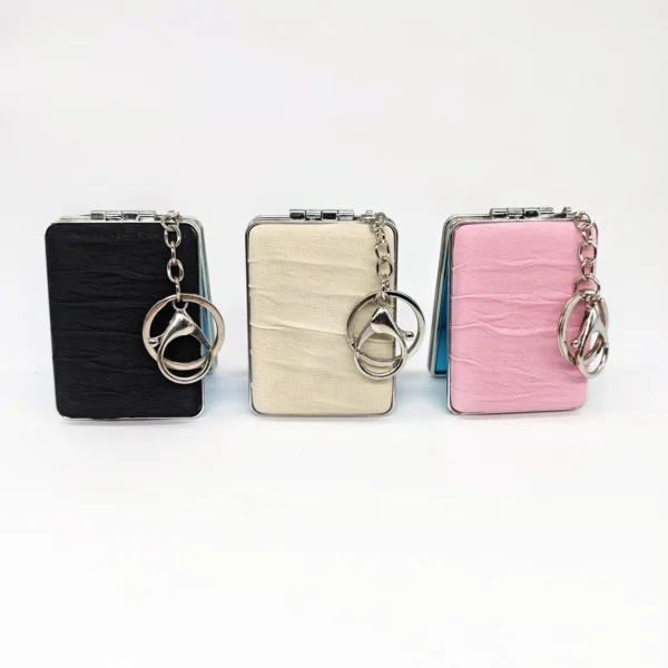 Espejo de Cartera Rectangular De Tela