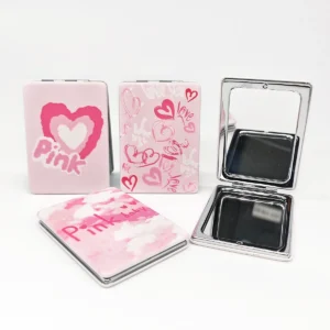 Espejo de Cartera Rectangular Pink