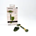 Kit Masajeador Facial de Jade Rodillo + Gua Sha