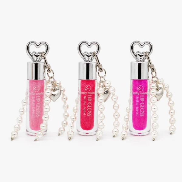 Brillo Labial Corazón & Perlas