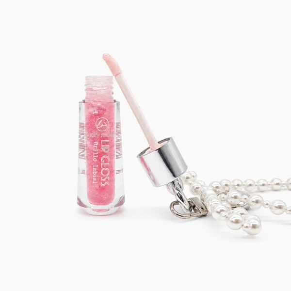 Brillo Labial Corazón & Perlas