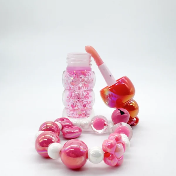 Brillo Labial con Llavero Pulsera