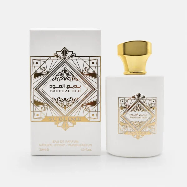 Mini Perfume Árabe Badee Al Oud Sublime Blanco 30ml