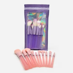 Set de Brochas Para Maquillaje Color Solido 10 Pzas.