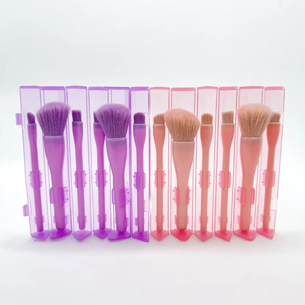 Set de Brochas para Maquillaje con Estuche Cilíndrico Retráctil, 12 Pzas.