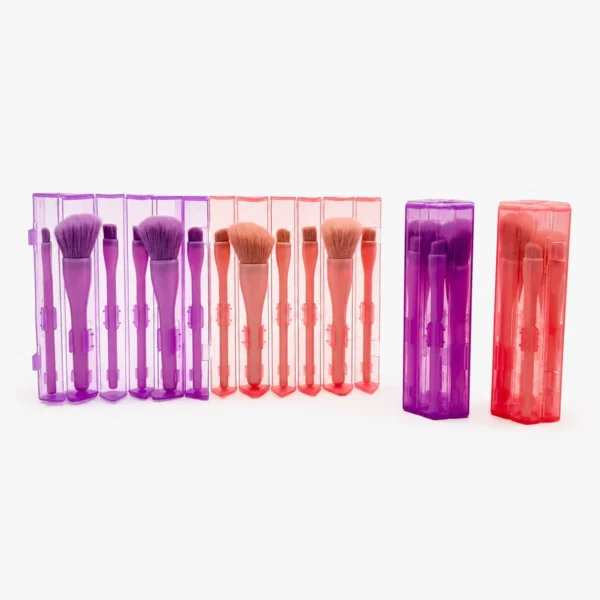 Set de Brochas para Maquillaje con Estuche Cilíndrico Retráctil, 12 Pzas.
