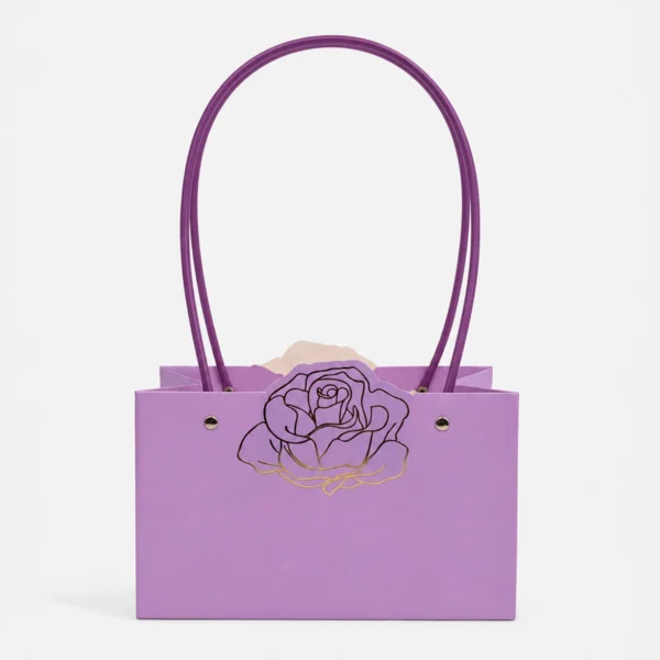 Bolsa con Grabado de Rosa 22 X 15 X 10 cm
