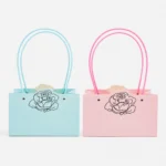 Bolsa con Grabado de Rosa 22 X 15 X 10 cm