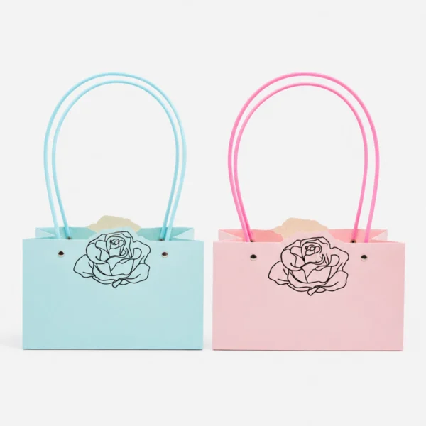 Bolsa con Grabado de Rosa 22 X 15 X 10 cm