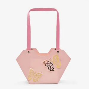 Bolsa con Grabado de Mariposa 23 X 15 X 9 cm