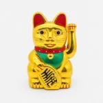 Maneki-neko Gato de la Fortuna Dorado Grande