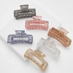 Broche Rectangular Cristal Grande