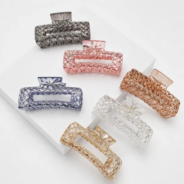 Broche Rectangular Cristal Grande