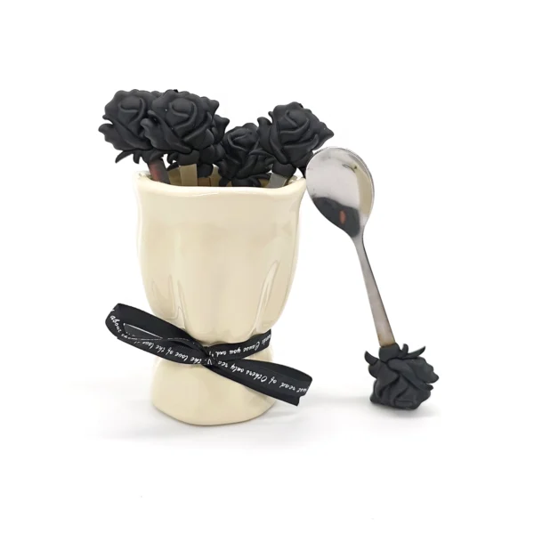 Set de Cucharitas Rosas con Lazo