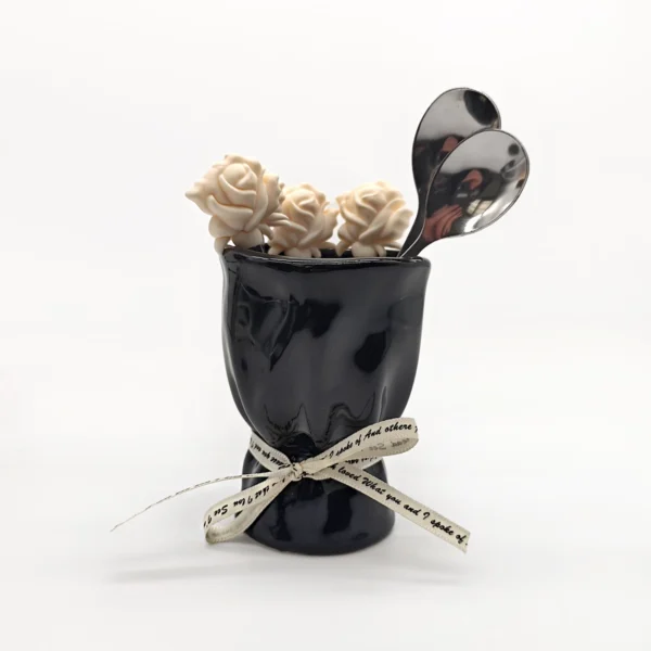 Set de Cucharitas Rosas con Lazo