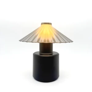Lámpara LED de Mesa con Pantalla Acanalada
