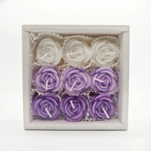 Set de Velas Flores Aromatizantes 9 Pzas.