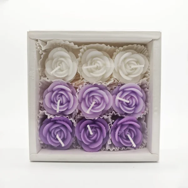 Set de Velas Flores Aromatizantes 9 Pzas.