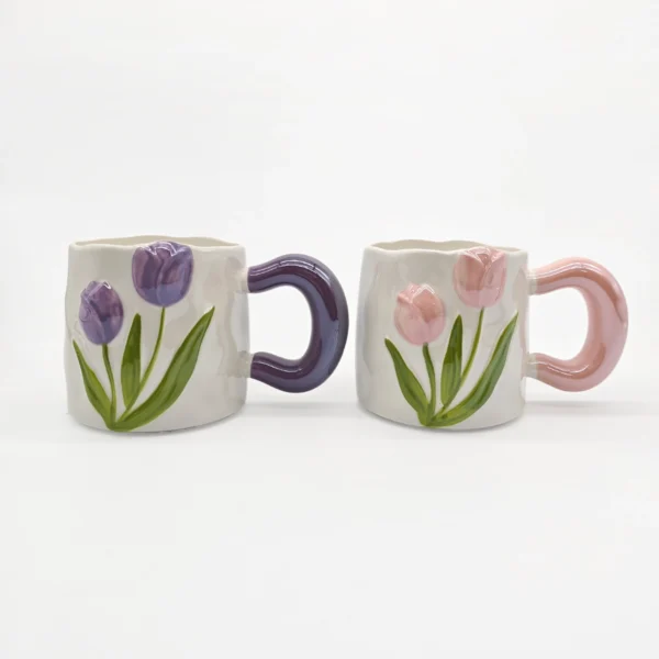 Taza de Cerámica Tulipanes