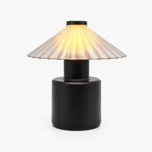 Lámpara LED de Mesa con Pantalla Acanalada
