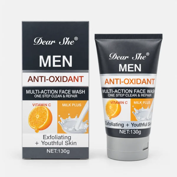 Crema Limpiadora Men Vitamina C y Leche 130gr
