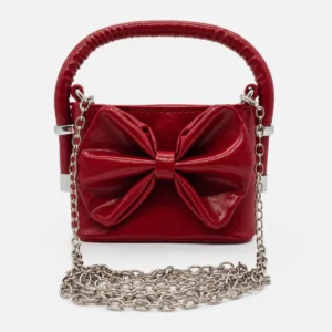 Cartera Brillante con Moño Grande