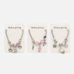 Pulsera Plateada Estilo Pandora con Charms