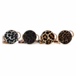 Espejo de Cartera Redondo Animal Print con Pañuelo