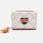 Mini Billetera con Corazón y Borla