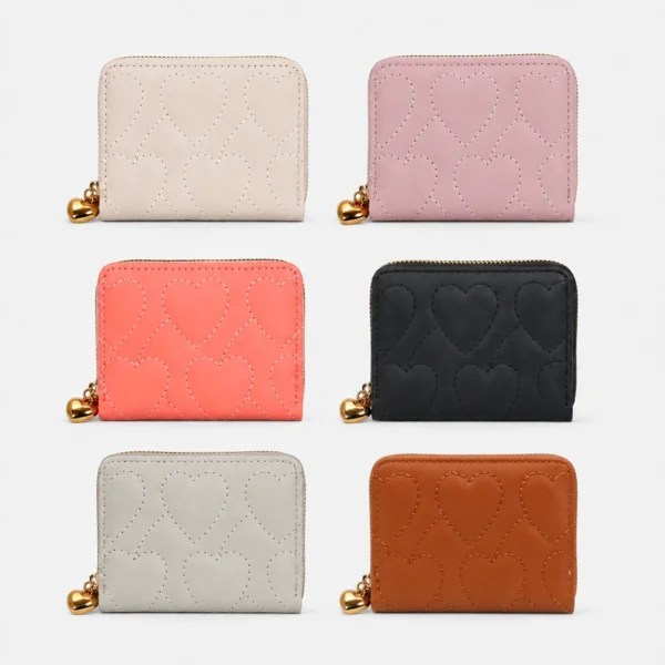 Mini Billetera Corazones con Dije