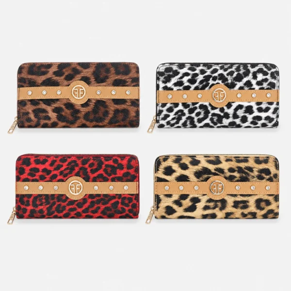 Billetera Animal Print con Tachas