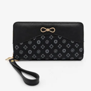 Billetera Estampada con Moño de Brillos