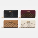 Billetera Estampada con Moño de Brillos