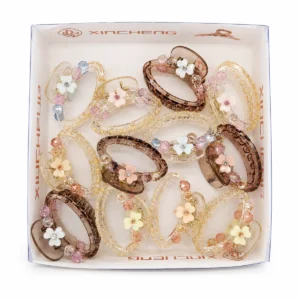 Broche Ovalado con Flores y Piedrería