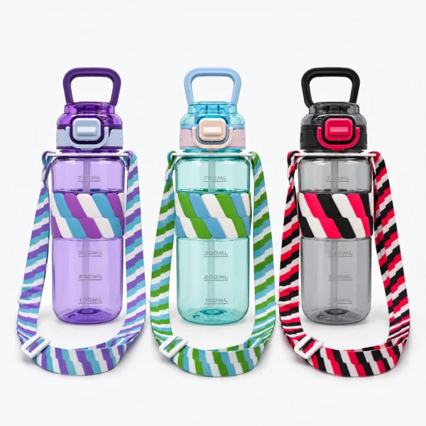 Botella Doble Color con Correa