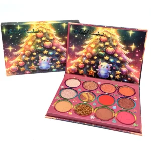 Paleta de Sombras Navidad 12 Colores.