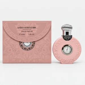 Perfume Reloj Layla Exclusive Rosa Claro 100ml