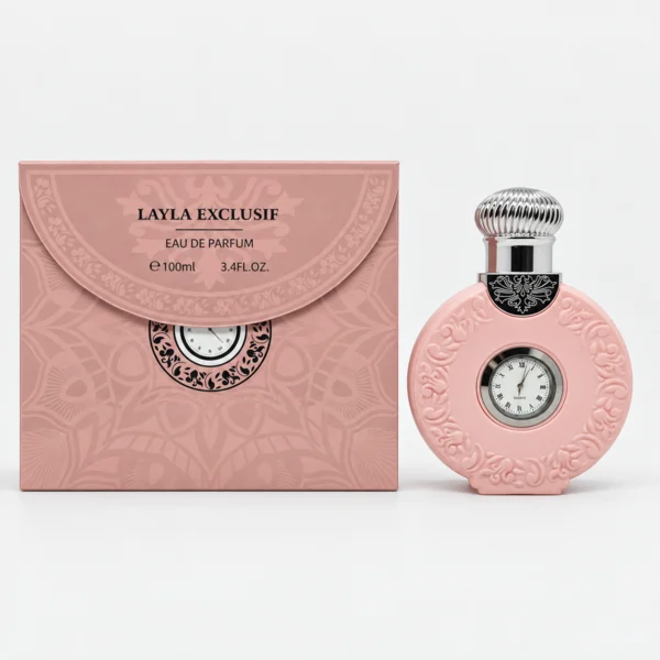 Perfume Reloj Layla Exclusive Rosa Claro 100ml