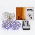 Luces LED Blanca Cascada con Control Remoto.