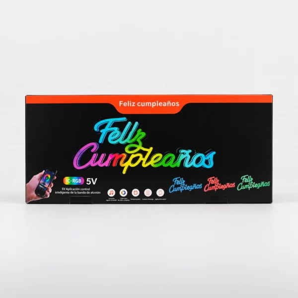 Cartel LED Feliz Cumpleaños