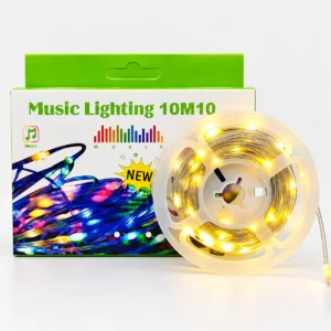 Guirnalda LED Musical de 10 Metros – Luz Cálida.
