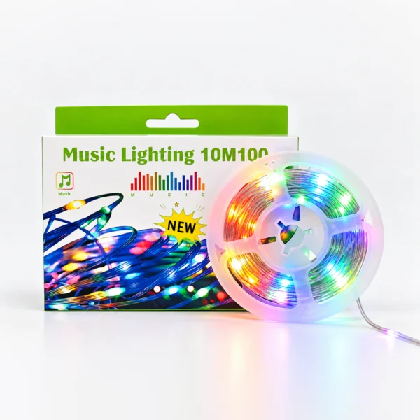 Guirnalda LED Musical de 10 Metros – Multicolor.