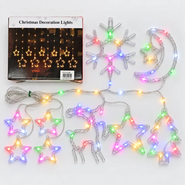 Guirnalda LED de Figuras Navideñas – Multicolor.