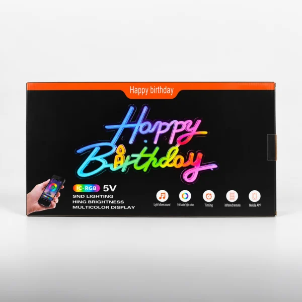 Cartel LED Happy Birthday