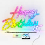 Cartel LED Happy Birthday
