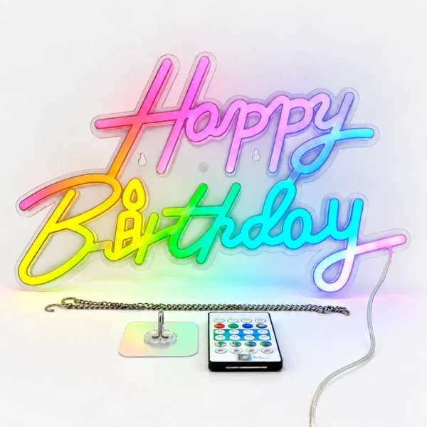 Cartel LED Happy Birthday