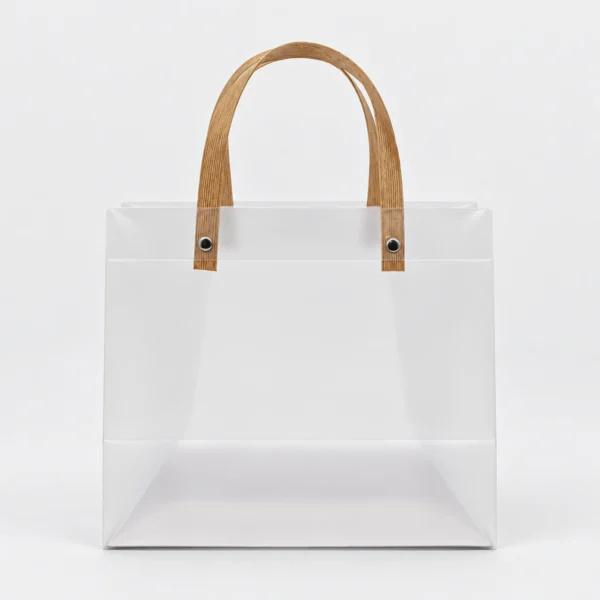 Bolsa de Regalo Transparente Matte 23x20x13cm 10 Pzas.